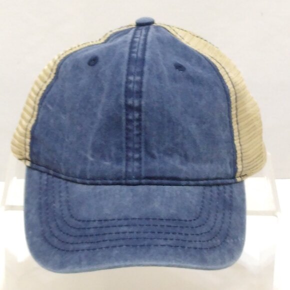 Time and Tru Trucker Baseball Cap Hat Denim Mesh Adjustable Strap Fits Most OSFM - Picture 2 of 10